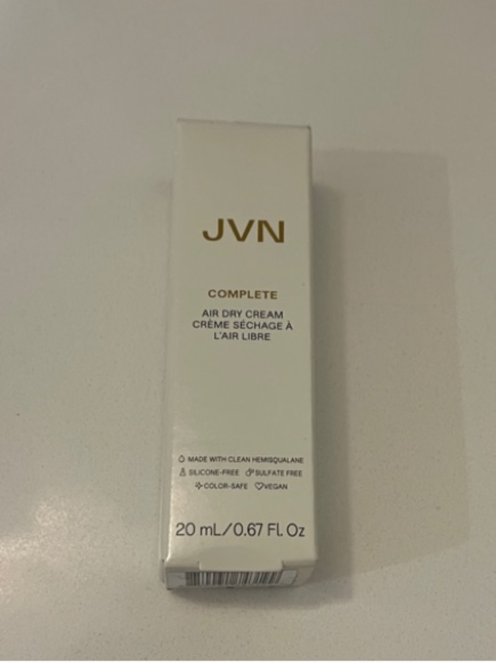 JVN Complete Air Dry Cream - White and Gold Accents